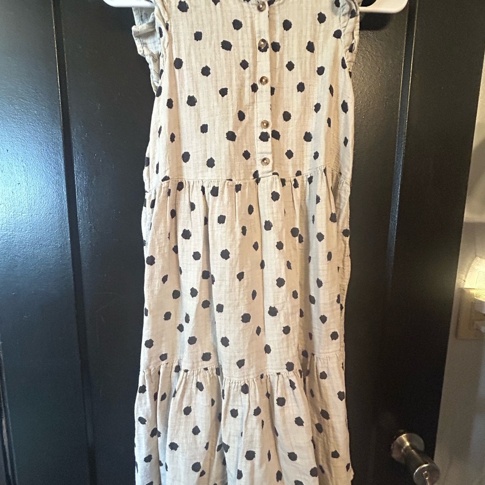 Cat & Jack Cream Dress with Black Dots